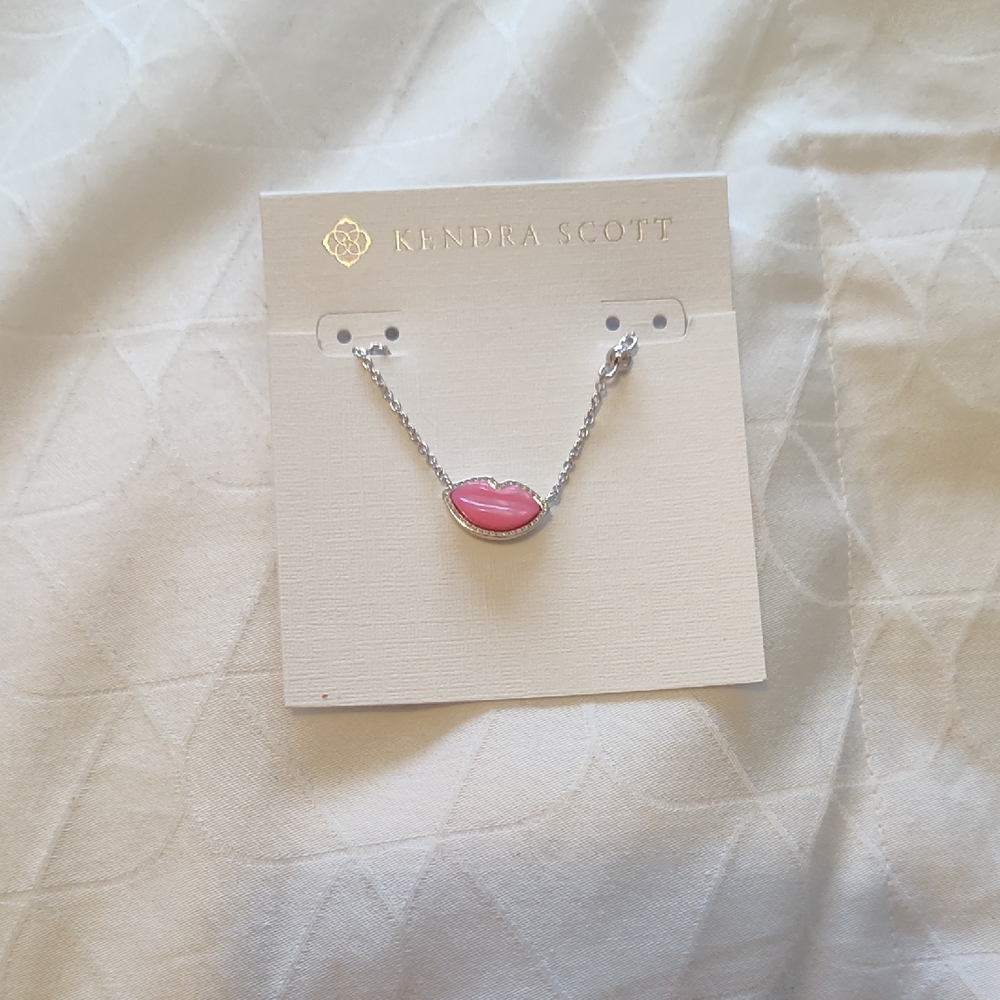 Kendra Scott Pink Lip Charm Necklace